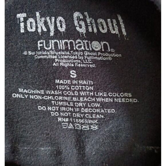 Tokyo Ghoul Ken Kaneki T-Shirt Men's Small Black Long Sleeve - Picture 9 of 11